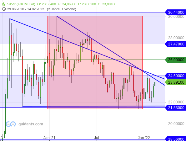 Silber - Preisrückgang in 2021