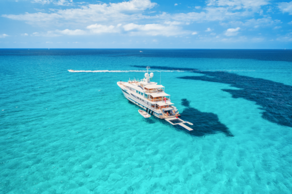 Yacht in der Südsee
